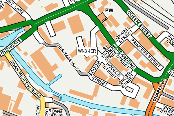 WN3 4ER map - OS OpenMap – Local (Ordnance Survey)