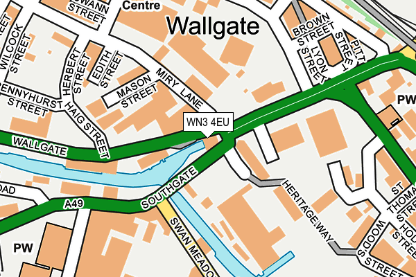 WN3 4EU map - OS OpenMap – Local (Ordnance Survey)