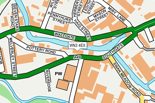 WN3 4EX map - OS OpenMap – Local (Ordnance Survey)