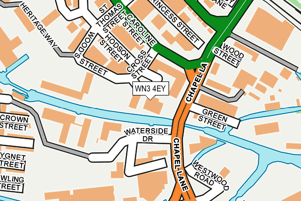 WN3 4EY map - OS OpenMap – Local (Ordnance Survey)