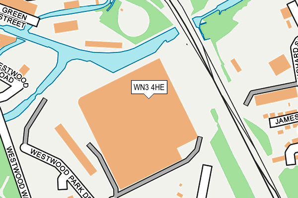 WN3 4HE map - OS OpenMap – Local (Ordnance Survey)