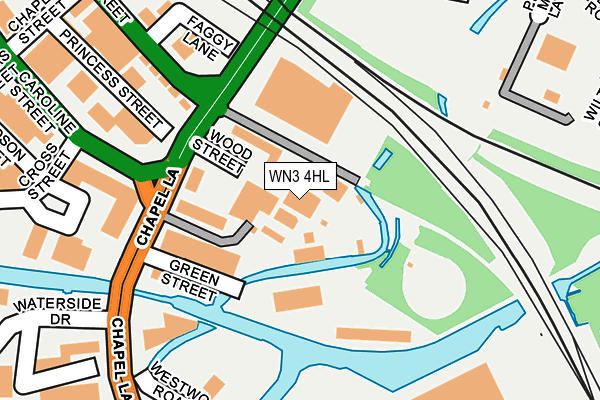 WN3 4HL map - OS OpenMap – Local (Ordnance Survey)