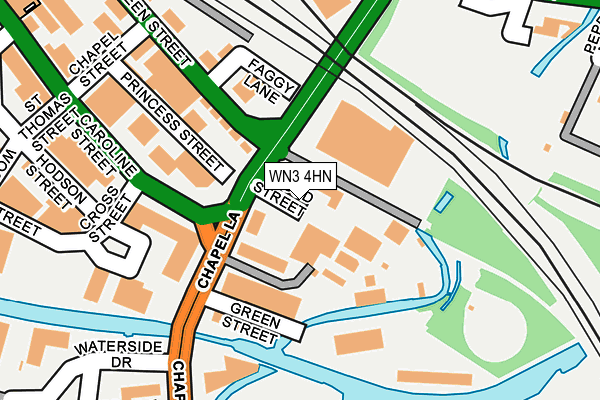 WN3 4HN map - OS OpenMap – Local (Ordnance Survey)