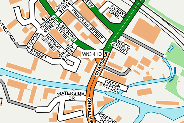 WN3 4HQ map - OS OpenMap – Local (Ordnance Survey)