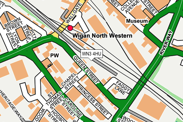 WN3 4HU map - OS OpenMap – Local (Ordnance Survey)