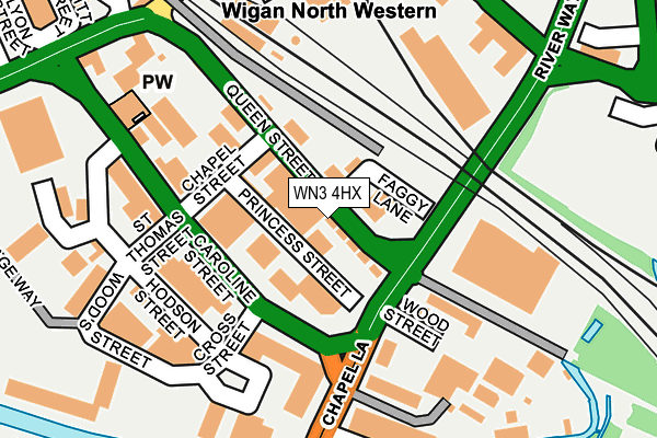WN3 4HX map - OS OpenMap – Local (Ordnance Survey)