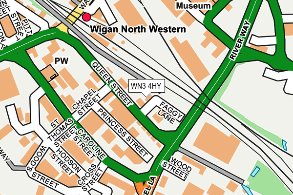 WN3 4HY map - OS OpenMap – Local (Ordnance Survey)