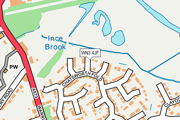 WN3 4JF map - OS OpenMap – Local (Ordnance Survey)