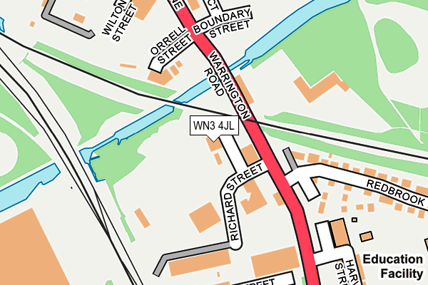 WN3 4JL map - OS OpenMap – Local (Ordnance Survey)