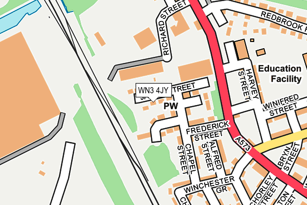 WN3 4JY map - OS OpenMap – Local (Ordnance Survey)