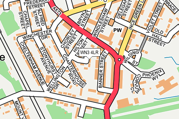 WN3 4LR map - OS OpenMap – Local (Ordnance Survey)