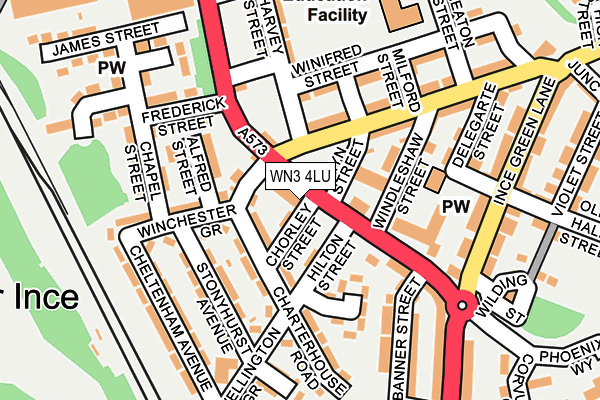 WN3 4LU map - OS OpenMap – Local (Ordnance Survey)