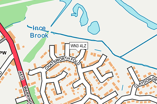 WN3 4LZ map - OS OpenMap – Local (Ordnance Survey)