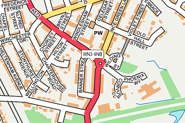 WN3 4NB map - OS OpenMap – Local (Ordnance Survey)