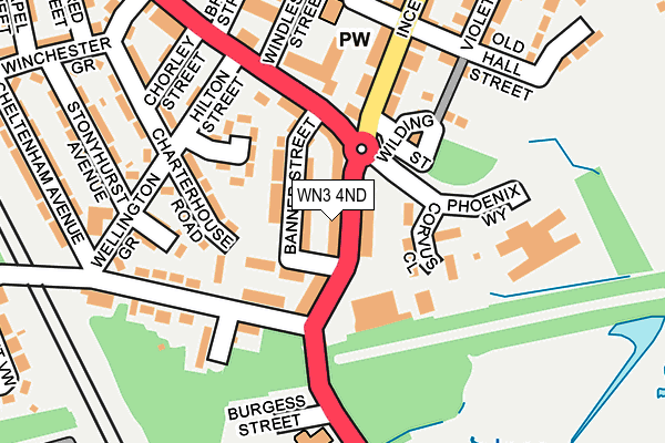 WN3 4ND map - OS OpenMap – Local (Ordnance Survey)