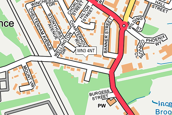 WN3 4NT map - OS OpenMap – Local (Ordnance Survey)