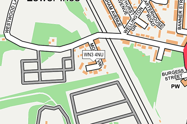 WN3 4NU map - OS OpenMap – Local (Ordnance Survey)