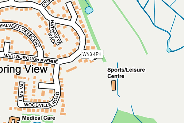 WN3 4PH map - OS OpenMap – Local (Ordnance Survey)