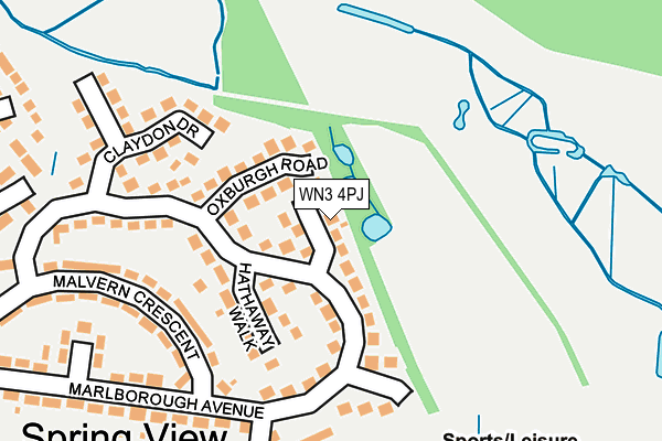 WN3 4PJ map - OS OpenMap – Local (Ordnance Survey)