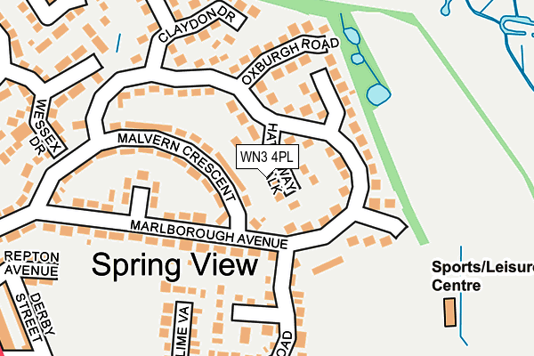 WN3 4PL map - OS OpenMap – Local (Ordnance Survey)