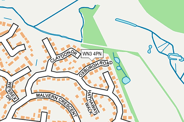 WN3 4PN map - OS OpenMap – Local (Ordnance Survey)