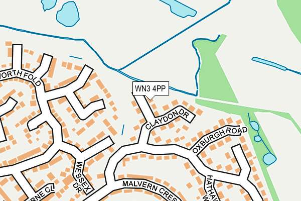 WN3 4PP map - OS OpenMap – Local (Ordnance Survey)