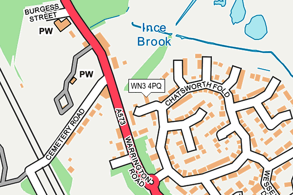 WN3 4PQ map - OS OpenMap – Local (Ordnance Survey)