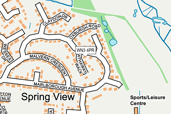 WN3 4PR map - OS OpenMap – Local (Ordnance Survey)