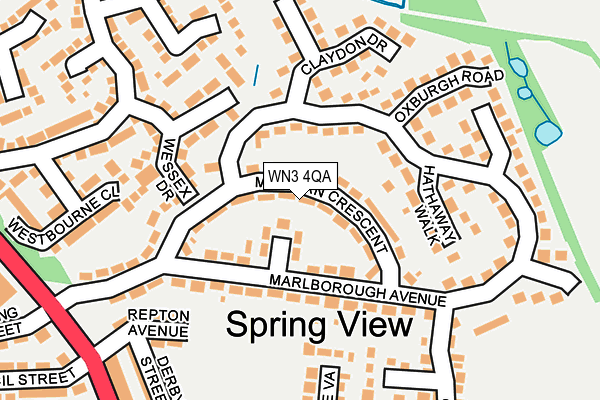 WN3 4QA map - OS OpenMap – Local (Ordnance Survey)