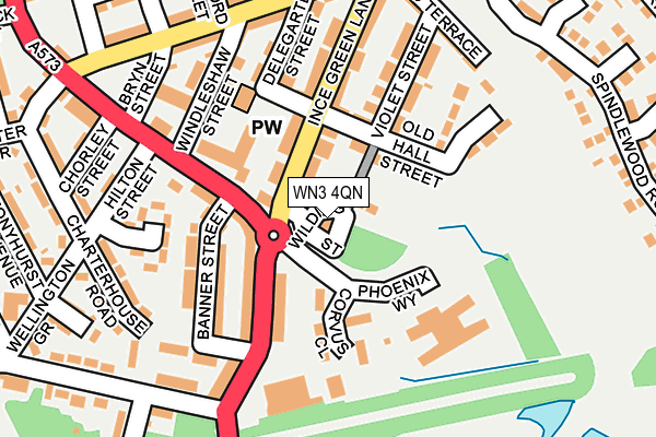 WN3 4QN map - OS OpenMap – Local (Ordnance Survey)