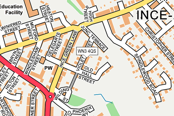 WN3 4QS map - OS OpenMap – Local (Ordnance Survey)