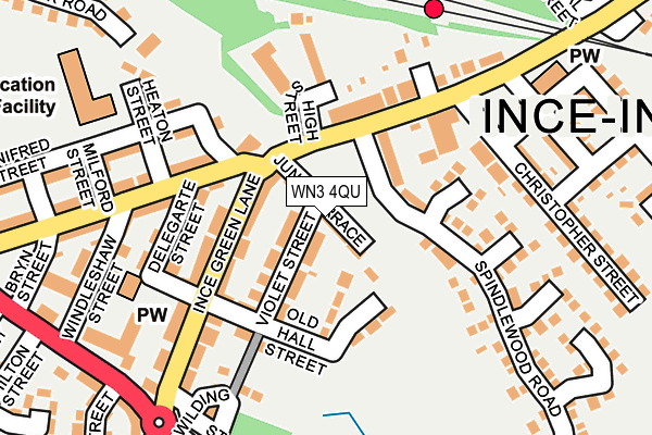 WN3 4QU map - OS OpenMap – Local (Ordnance Survey)