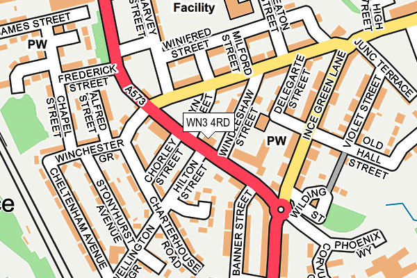 WN3 4RD map - OS OpenMap – Local (Ordnance Survey)