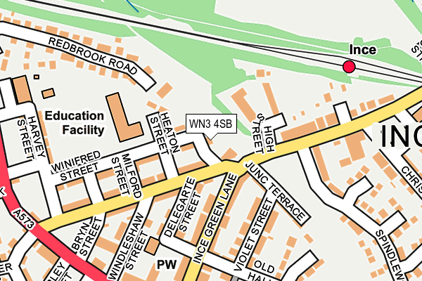 WN3 4SB map - OS OpenMap – Local (Ordnance Survey)