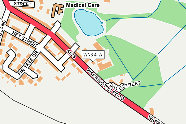 WN3 4TA map - OS OpenMap – Local (Ordnance Survey)