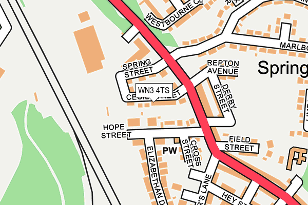 WN3 4TS map - OS OpenMap – Local (Ordnance Survey)