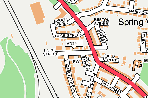 WN3 4TT map - OS OpenMap – Local (Ordnance Survey)