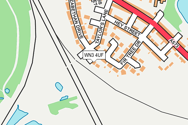 WN3 4UF map - OS OpenMap – Local (Ordnance Survey)