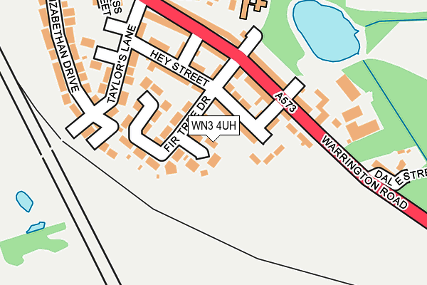 WN3 4UH map - OS OpenMap – Local (Ordnance Survey)