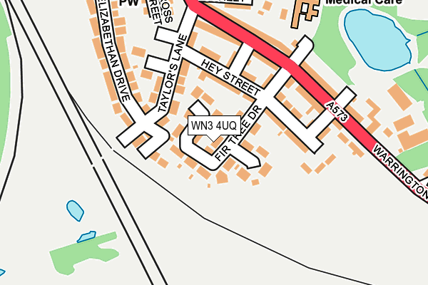 WN3 4UQ map - OS OpenMap – Local (Ordnance Survey)