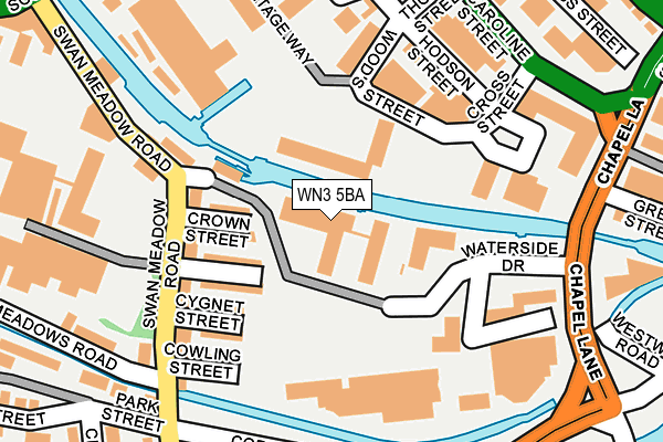 WN3 5BA map - OS OpenMap – Local (Ordnance Survey)