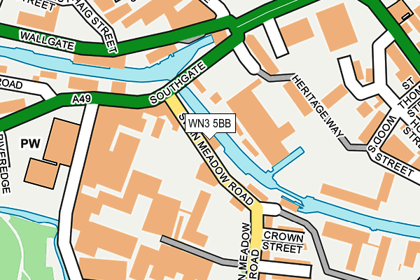 WN3 5BB map - OS OpenMap – Local (Ordnance Survey)