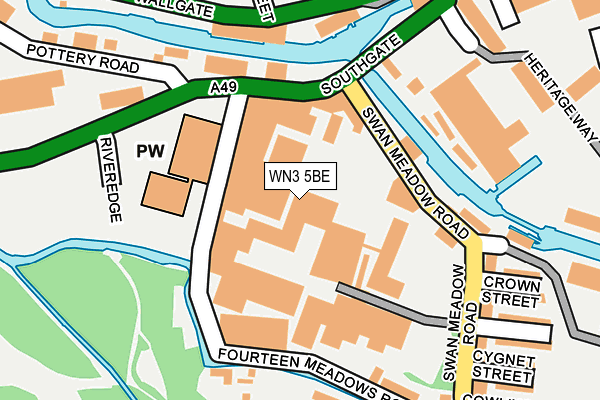 WN3 5BE map - OS OpenMap – Local (Ordnance Survey)