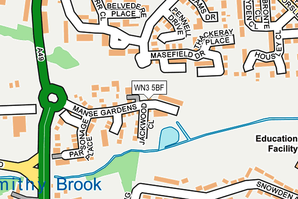 WN3 5BF map - OS OpenMap – Local (Ordnance Survey)