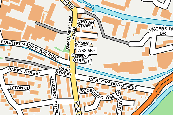 WN3 5BP map - OS OpenMap – Local (Ordnance Survey)