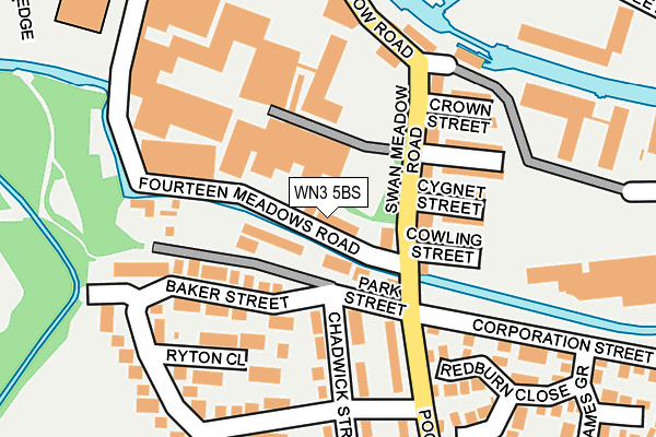 WN3 5BS map - OS OpenMap – Local (Ordnance Survey)