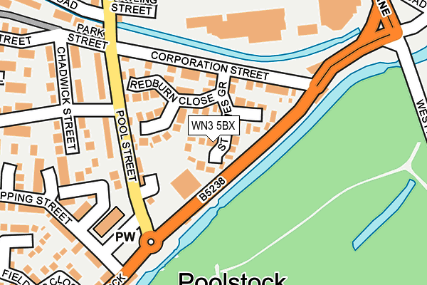 WN3 5BX map - OS OpenMap – Local (Ordnance Survey)