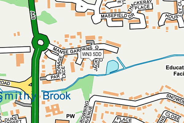 WN3 5DD map - OS OpenMap – Local (Ordnance Survey)