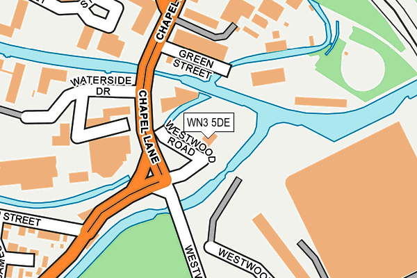 WN3 5DE map - OS OpenMap – Local (Ordnance Survey)