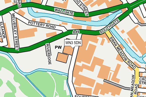 WN3 5DN map - OS OpenMap – Local (Ordnance Survey)